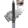Jutqut Pennino per ombretto grigio glitterato, grigio luccicante metallizzato, waterproof Long Lasting Eyeshadow Pencil, matita per occhi perlescente, matita per ombretto, trucco occhi #02