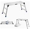 VEVOR Piattaforma di Lavoro Pieghevole Altezza Regolabile 58,4-87,6 cm, Pedana da Lavoro Portatile, Piano in Alluminio 101,6 x 45,7 cm, Portata 226,8 kg, Superficie Antiscivolo, per Casa e Officina