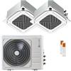 Clivet Condizionatore Clivet Cassetta Compatta 4 vie IBA1-Y dual split 18000+18000 BTU inverter A+ wifi unità esterna 12.3 kW 89132206/62242526_2