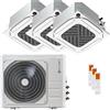 Clivet Condizionatore Clivet Cassetta Compatta 4 vie IBA1-Y trial split 12000+12000+18000 BTU inverter A++ wifi unità esterna 10.5 kW 89112261/62242524_2/622