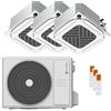 Clivet Condizionatore Clivet Cassetta Compatta 4 vie IBA1-Y trial split 9000+9000+12000 BTU inverter A++ wifi unità esterna 6.2 kW 89092251/62242525_2/622425