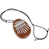 Sonic Energy Solid Body Kalimba - 8 note in C Major - Per Meditazione, Yoga e Percussioni - Legno di Sapele - Nastro incluso (KL8MINI)