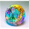 Arcobaleno Colore 80Ct + Naturale Topazio Mistico Mgl Certificato Taglio Rotondo