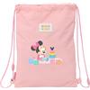 safta MINNIE MOUSE BABY - Zaino a sacco piatto Junior, ideale per bambini di diverse età, comodo e versatile, qualità e resistenza, 26 x 34 cm