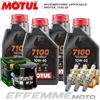 Motul + Hiflo + Ngk Tagliando TRIUMPH Speed Triple 1050 e 1050 R/S 2016-2017 (7100 Filtro candele)