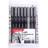 Uni-Ball Uni-PIN, Set di 8 penne assortite con punta a pennino, dimensioni 0,7 mm/0,9 mm/1,2 mm, in 4 colori assortiti grigio chiaro/grigio scuro/seppia/nero