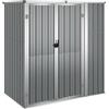 vidaXL Capanno per Attrezzi Grigio 161x89x161 cm in Acciaio Zincato