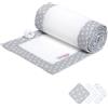 babybay Paracolpi in rete 3D adatto per modelli Maxi, Boxspring, Comfort e Comfort Plus, grigio chiaro, stelle bianche
