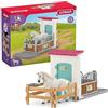 Schleich HORSE CLUB | Box dei cavalli 42569 | 21 pezzi | Set da gioco dai 6 anni | set con personaggi, numerose funzioni e tanti accessori | giocattolo cavallo realistico