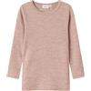 NAME IT Nmnwax Wool Rib LS Top Noos, Shadow Gray, 98
