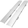 HOMCOM Set 2 Rampe Carico Pieghevoli, 180 x 25.5 cm, 400 kg, per Moto/ATV/Rimorchio/Pick-up, Argento | Aosom Italy