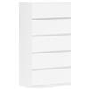 HOMCOM Cassettiera Sideboard Cassettiera a cassetti, 5 cassetti, 55 cm x 34 cm x 100 cm, Bianco | Aosom Italy