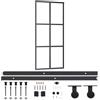 vidaXL Porta Scorrevole con Kit Montaggio Vetro ESG Alluminio 90x205cm