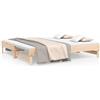 vidaXL Letto da giorno allungabile 2x(75x190) cm in legno di pino massiccio