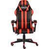 Syfax Sedia da Gaming Nero e Rosso in Pelle finta