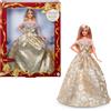 Mattel Barbie Signature 2025 Holiday Blonde Fashion Doll Wearing Silver & Gold Gown, Se