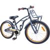 KGPWRCVD Bicicletta per bambini da 22 pollici con telaio in acciaio grigio scuro, parafango, leva del freno classica e sella anatomica per una guida sicura su qualsiasi terreno.
