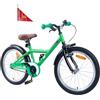 KGPWRCVD Bicicletta per bambini da 20 pollici, per 6-11 anni, colore verde, con robusto telaio in acciaio, manubrio e sella regolabili, azionamento a una velocità e classico sistema di leva del freno
