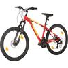 KGPWRCVD Mountain bike da 27,5 pollici con forcella ammortizzata, bicicletta a 21 marce, telaio in acciaio, cerchioni in alluminio, freni a disco, reggisella regolabile senza attrezzi