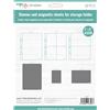 Craftelier - Set di 6 Custodie in Plastica Trasparente con Scomparti di Diverse Dimensioni e 14 Fogli Magnetici Neri Compatibili con Organizzatore di Timbri e Stampi | Dimensioni Circa. 6 x 8