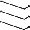 ML DESIGN modern living ML-Design Set di 3 Appendiabiti Porta Asciugamani a L Attacco a Parete 110x30 cm in Acciaio Nero Bagno Cucina Soggiorno Balcone Camera da Letto Porta Salviette da Muro Salvaspazio Peso Supportato 50kg