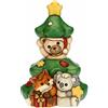 Thun - Totem Albero Amici del Natale - Ceramica - Linea Natale - Living, Arredare la Casa - 20,7x23x32,5 cm h