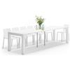 Mobili Fiver, Tavolo Consolle Allungabile First, 45(310) x90 cm, Bianco Lucido, fino a 14 posti, Consolle da Cucina e soggiorno, Made in Italy