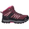 CMP Scarpone trekking bambini Rigel Mid Waterproof Prugna-Peach Taglie 32-37