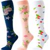 BISOUSOX Calze Compressione Graduata Donna Uomo 15-20 mmHg,Calze Contenitive per Migliorare la Circolazione Sanguigna,Calze Sportive e da Viaggio Lungo Raggio per Running,Volo e Uso Quotidiano 3 Paia