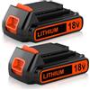 Amoresbat 2 Batteria di Ricambio per Black Decker Batteria 18V 3.0Ah LBX20 BL2018 LBXR20B LBXR20-OPE LBXR2020 LB2X4020 LBXR20 LBXR20B-OPE-2 LB2X4020 LST220