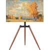 RFIVER Treppiede Supporto TV Cavalletto Tripod da Terra da 32 a 65 Pollici per Televisore da LCD/LED/OLED/QLED/Plasma Girevole 180° e Regolabile in Altezza Max Vesa 400 x 400mm 35kg Marrone
