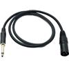 System-S Cavo audio XLR 100 cm 3 poli maschio a jack AUX 6,35 mm 2 poli TS maschio adattatore