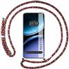 Tumundosmartphone Custodia a sospensione trasparente per Oneplus Nord 4 5G con cordino rosa/oro