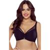 Vivisence Reggiseno Morbido da Donna con Coppe in Tessuto A Maglia Sostenitivo E Bordo Decorativo con Ferretti Laterali Regolabili E Ampie