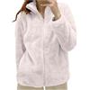 PAIDAXING Giacche invernali in pile da donna UK con cerniera fuzzy teddy coat accoglienti cardigan Sherpa con cappuccio da donna soffici oversize con coulisse felpe in pelliccia sintetica con tasche