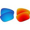 EZReplace Lenti di ricambio per occhiali da sole Oakley Holbrook Mix OO9384 (lenti polarizzate) - Adatto per montatura Oakley Holbrook Mix (blu ghiaccio+rosso fuoco), Blu ghiaccio + rosso fuoco,