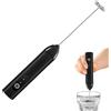 Generic Montalatte elettrico - ABS ricaricabile tramite USB, miscelatore portatile per latte, frullatore portatile con frusta potente e impugnatura comoda, preparazione bevande calde per caffè, cioccolato