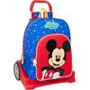 safta MICKEY MOUSE GOOD DAY - Zaino scuola 180, schienale ergonomico, con carrello Evolution, ideale per bambini di diverse età, comodo e versatile, qualità e resistenza, 33 x 14 x 42 cm, blu, M,
