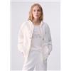 LIU JO SPA TF6069 FELPA APERTA LIU JO SPORT, BIANCO LANA