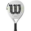 Wilson Racchetta da Padel Optix V1, Realizzata Con Struttura In Fibra Di Vetro e Schiuma Morbida, Design Circolare e Tecnologia Dei Fori Di Precisione, Colore: Bianco, Misura: 2