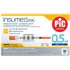 Pic Siringa Insulina Insumed 0,5 Ml 100 Ui G29 12,7 Mm 30 Pezzi