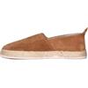 Ciabalù Espadrillas Uomo in Camoscio Made in Italy Scarpe Estive con Suola Antiscivolo, Fodera a Righe e Bordo in Corda Intrecciata