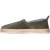 Ciabalù Espadrillas Uomo in Camoscio Made in Italy Scarpe Estive con Suola Antiscivolo, Fodera a Righe e Bordo in Corda Intrecciata