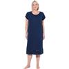 Ulla Popken Nightgown, Crochet Tape Camicie, Blu Notte, 42-44 Donna