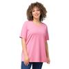Ulla Popken, Donna, Taglie Grandi, t-Shirt, Linea A, Scollo a V, Mezza Manica, Rosa Chiaro, 56/58 IT
