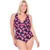 Ulla Popken Badeanzug Laura, Makramee, Herzen Costume Intero, Nero, 48 Donna