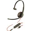 POLY Blackwire C3215 Cuffie ad archetto cablate per ufficio/centro chiamate USB Type-A Nero