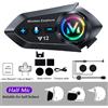 StarTech Casco per moto con auricolare Bluetooth - Y10 - Audio stereo - Cancellazione del rumore - Controllo vocale - Funzione vivavoce - Impermeabile IPX7 - Batteria da 2000 mAh - Microfono a mezz'altezza Y12