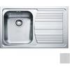 Franke Lavello da Incasso 1 Vasca con Gocciolatoio a Destra Inox Logica Line Dekor LLL 611 79 x 50 Franke 101.0086.232 85800112
