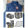 Kappa RA316 Borse Laterali Morbide in Canvas 25Lt + 25Lt+ Rete e Gilet